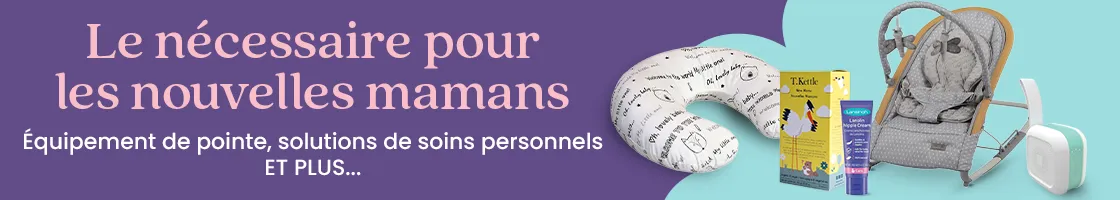 Le nécessaire pour les nouvelles mamans. Équipement de pointe, solutions de soins personnels ET PLUS...