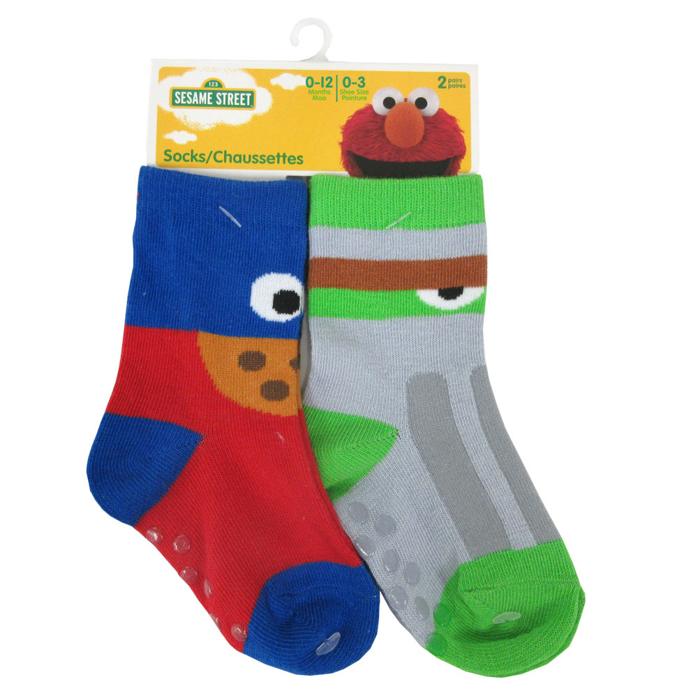 Sesame Street - 2 Pack Crew Sock - Sesame Steet, Blue, 12-24M | Toys R ...