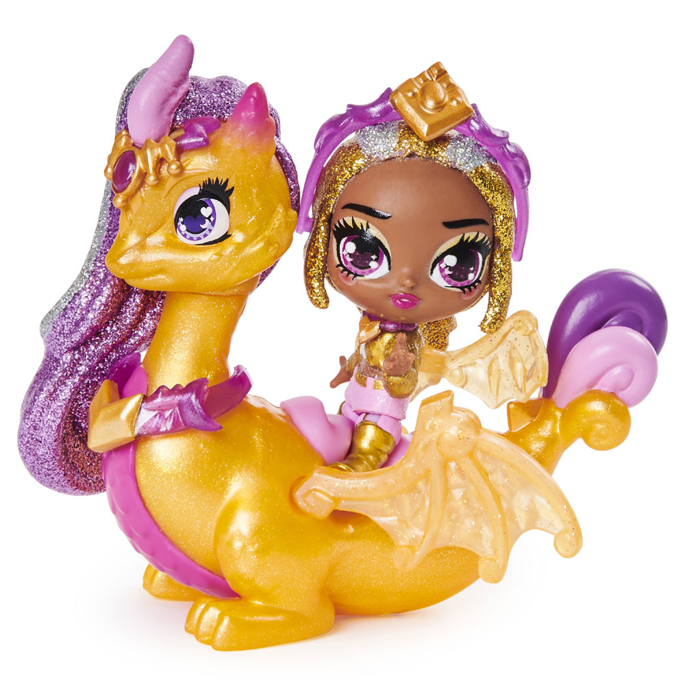 Hatchimals Pixies Riders, Gold Shimmer Charlotte Pixie and Draggle