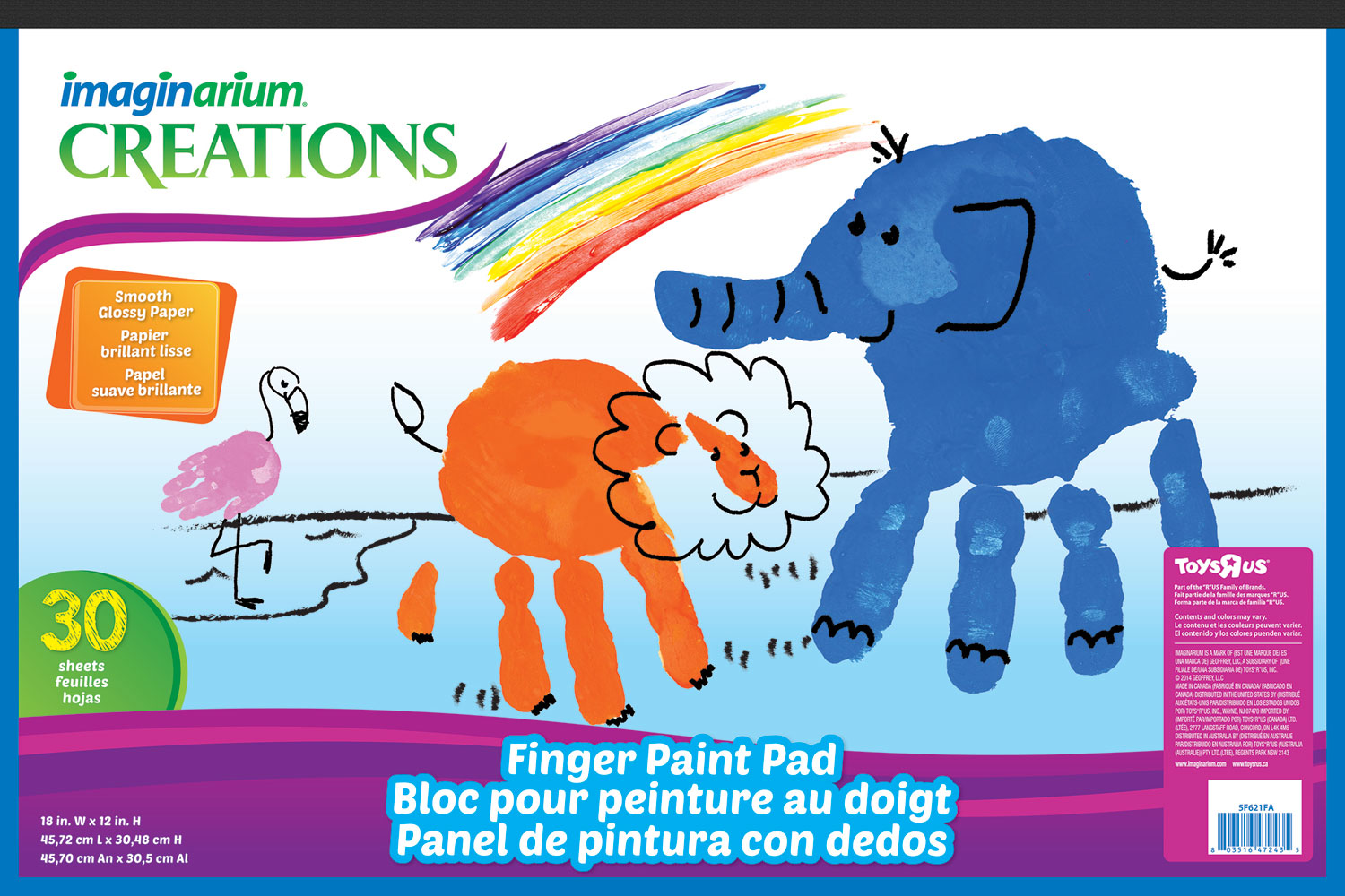 Imaginarium Fingerpaint Paper Pad30 sheets Toys R Us Canada