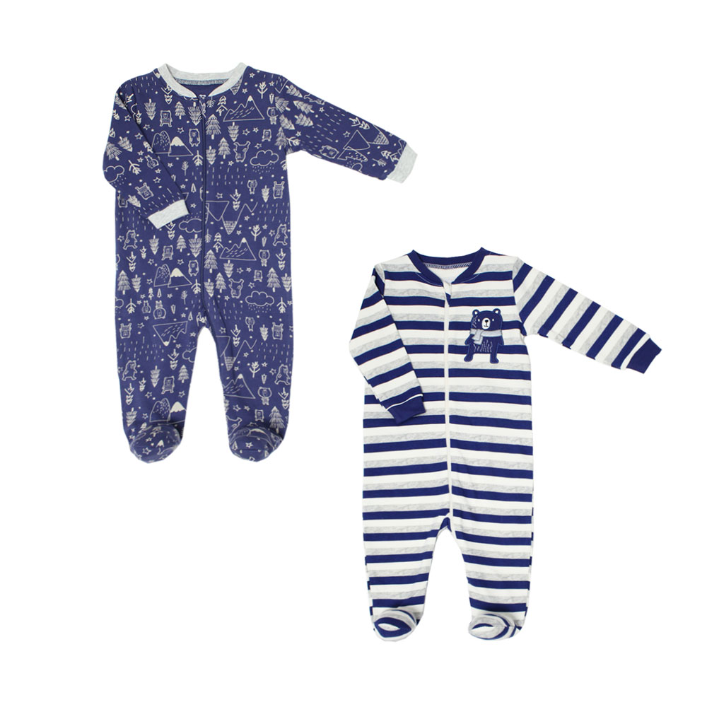 Koala Baby Boys 2 Pack Sleeper Winter Bear Navy, 12 Months Babies R