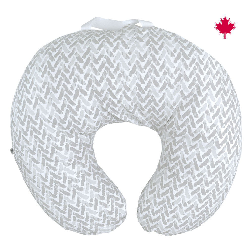Perlimpinpin Nursing Pillow With Removable Cover Grey Chevrons