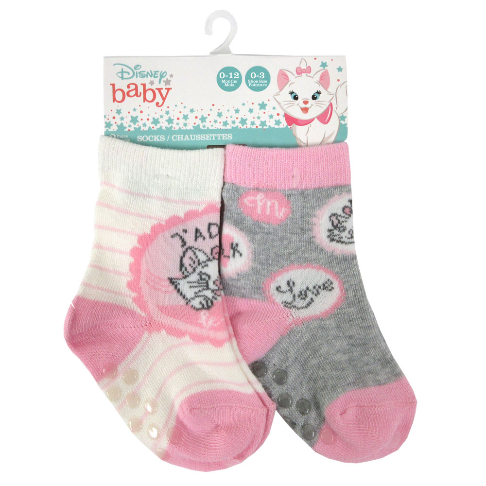 Disney 2 Pack Crew Sock Marie, Pink, 1224M Babies R Us Canada