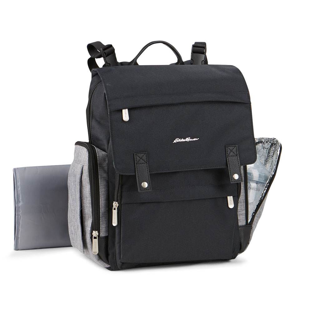 Eddie Bauer Places and Spaces Crosstown Backpack Diaper Bag Black