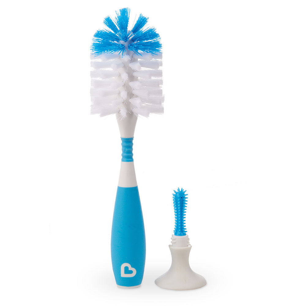 Munchkin Goupillon à biberons - bleu.