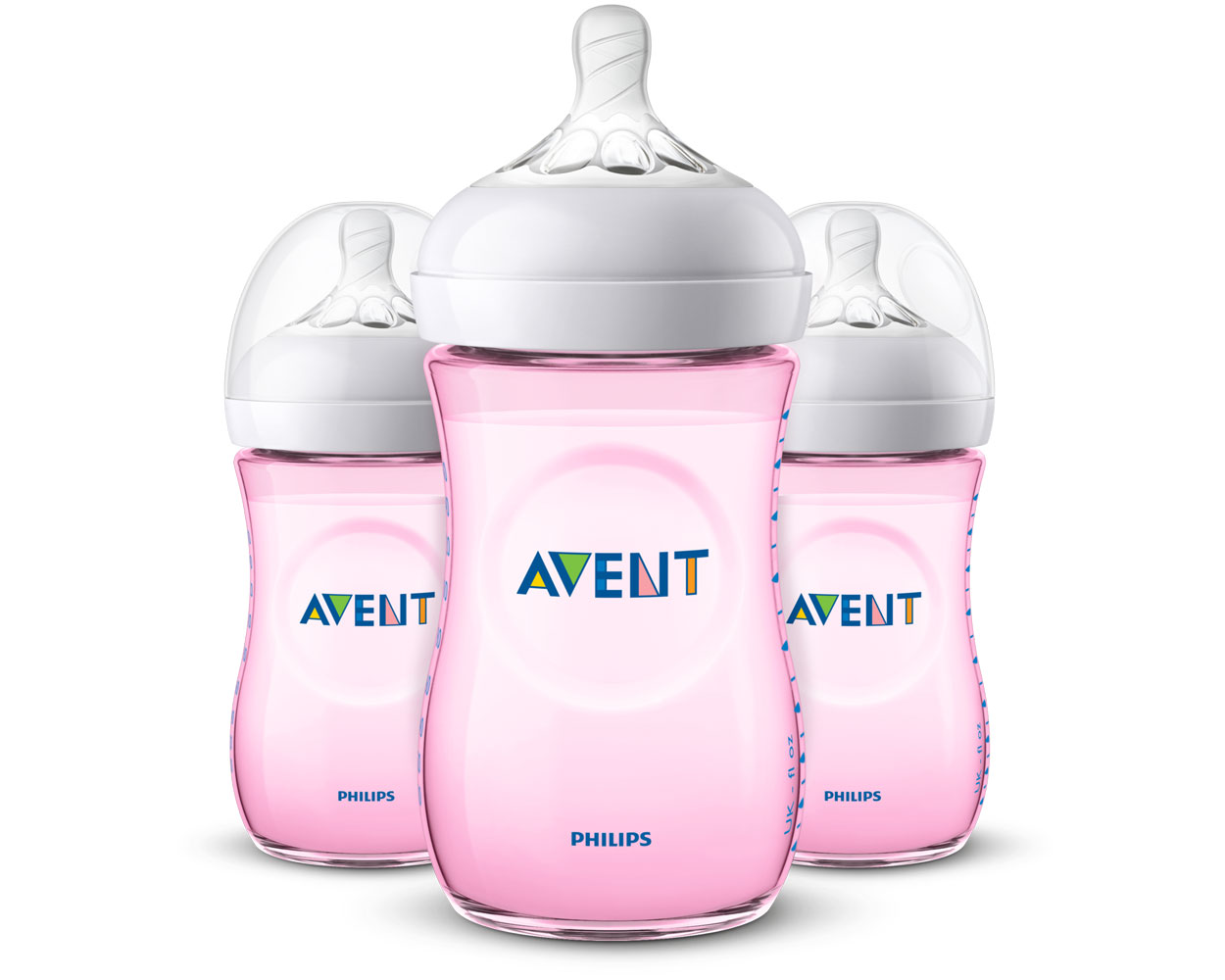 avent pink bottles gift set