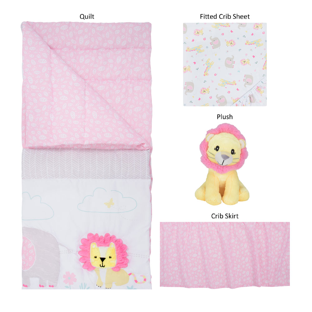 Sammy Lou Jungle Girl 4 Pc Crib Bedding Babies R Us Canada Sammy Lou Jungle Girl 4 Pc Crib Bedding, Lion King Bed Set Babies R Us
