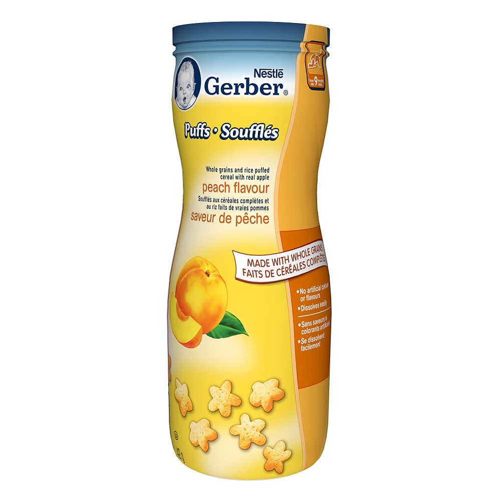 gerber puffs peach