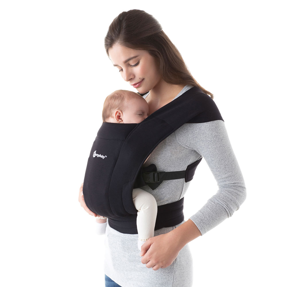Portebébé nouveauné confortable Embrace d'Ergobaby Noir pur