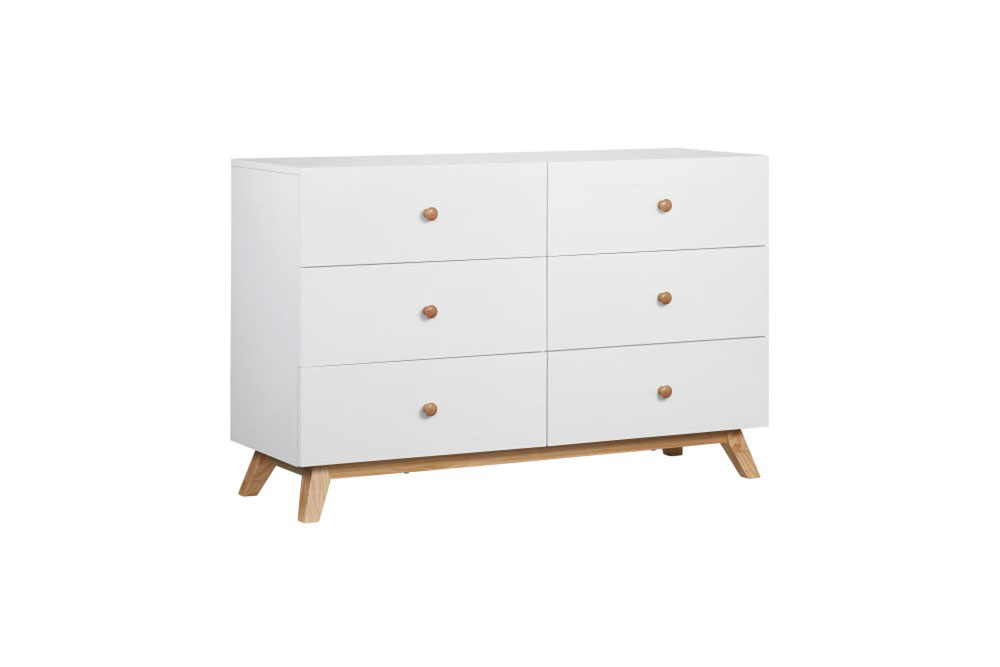 Oxford Baby Visby 6 Drawer Dresser White Natural Babies R Us Canada
