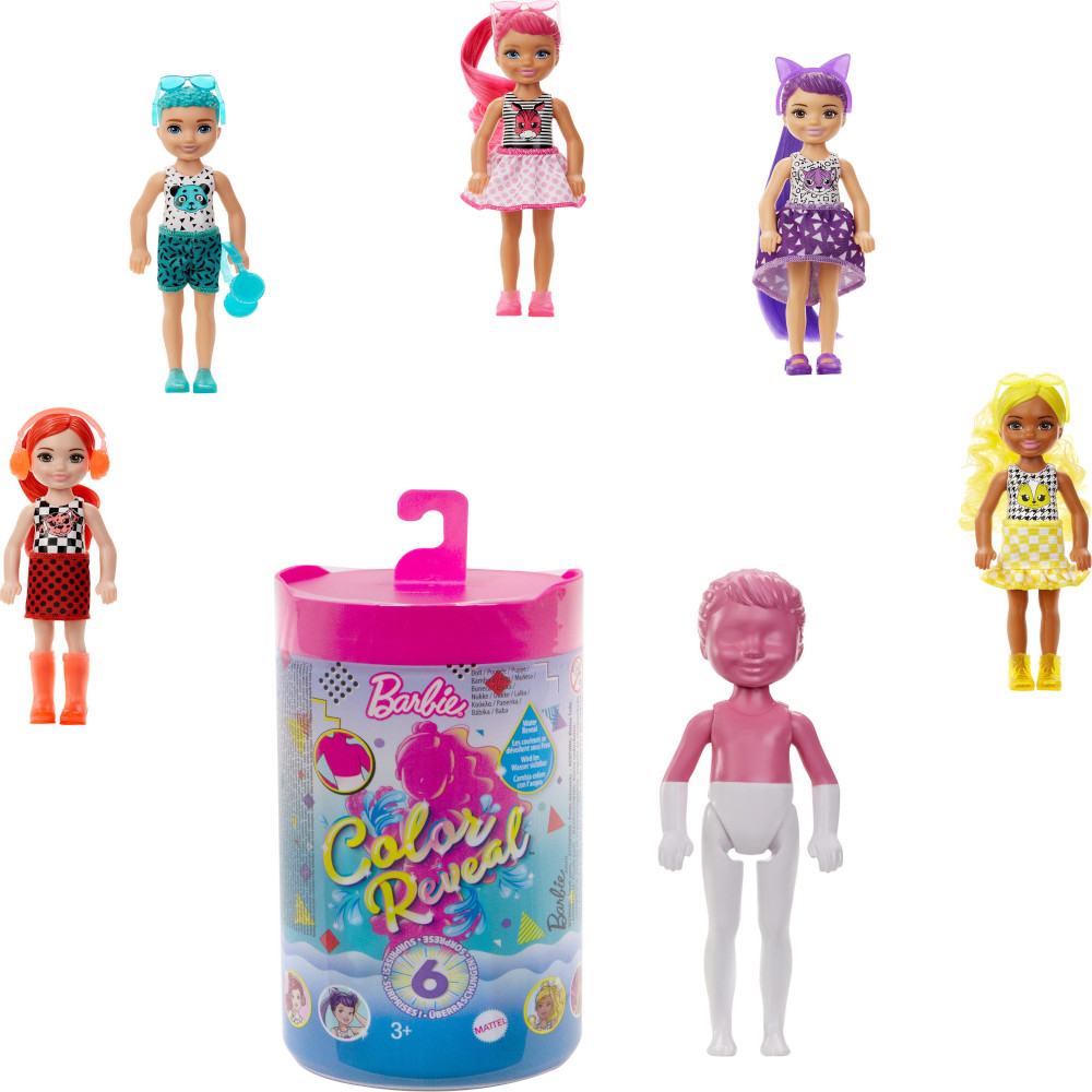 Barbie Color Reveal Chelsea Doll with 6 Surprises Styles May Vary