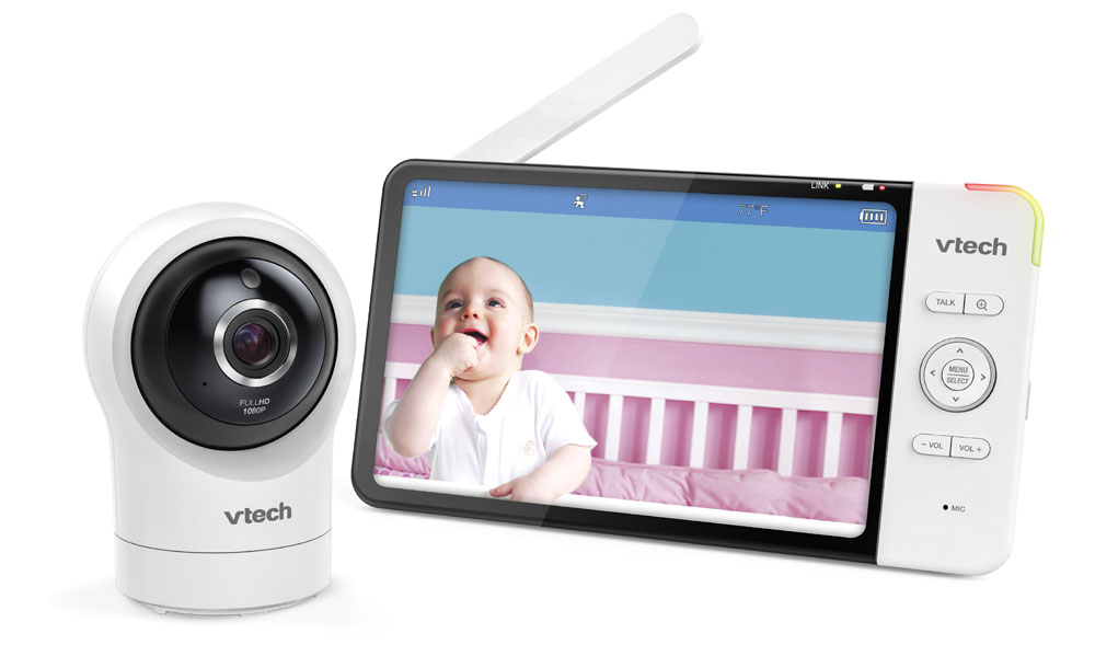 VTech RM7764HD Smart WiFi Video Baby Monitor with 7 inch display and 1080p HD 360 degree