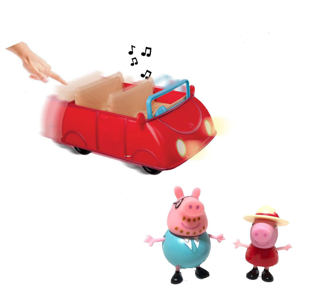 PEPPA PIG Deluxe Lights & Sounds Family Car English Edition Toys