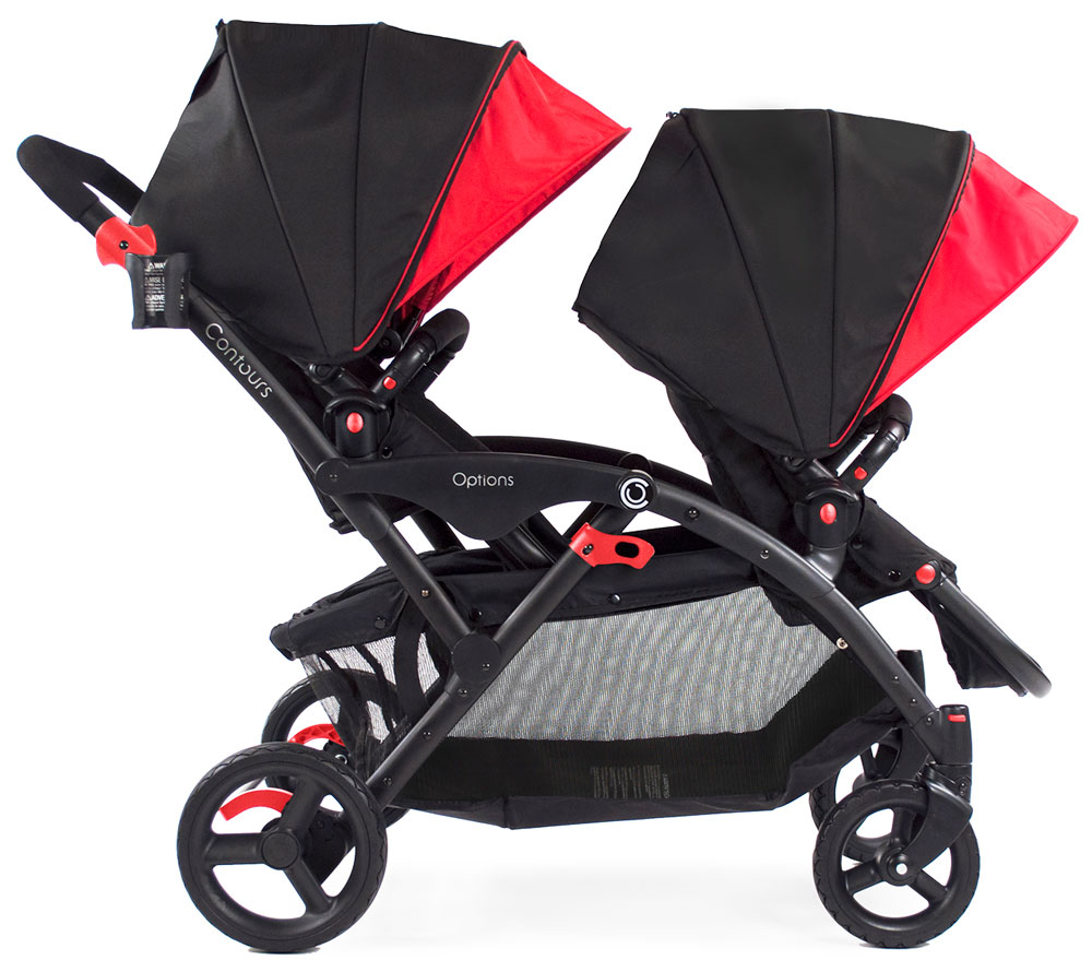 double stroller red
