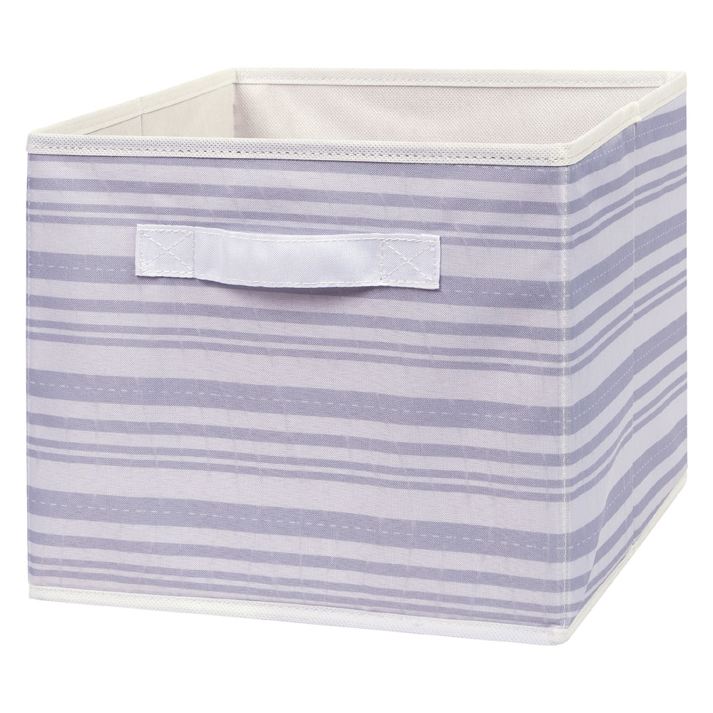 Gray Stripe Canvas Storage Bin Babies R Us Canada