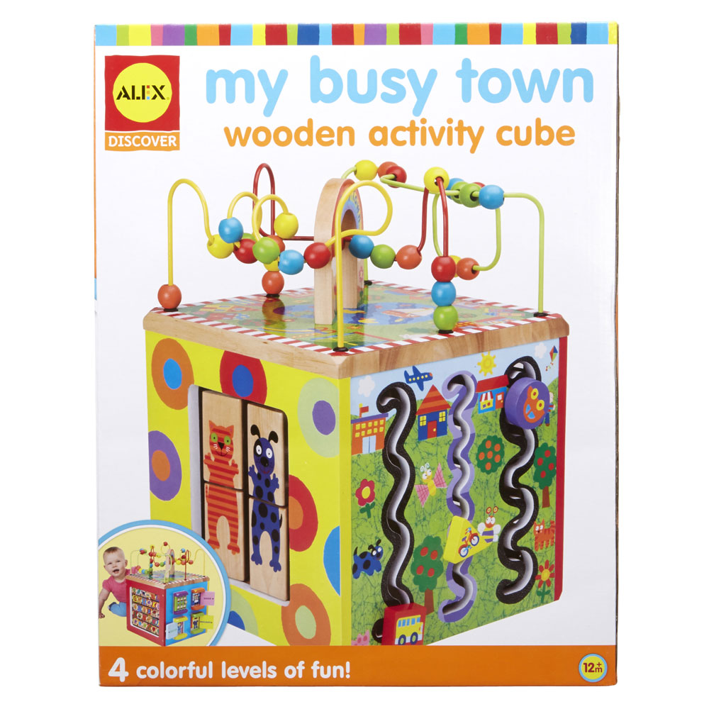 My Busy Town Wooden Activity Cube Toys R Us Canada