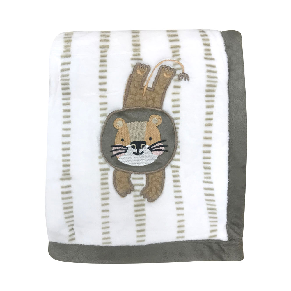 Koala Baby Lion Taupe Sherpa Applique Blanket Babies R Us Canada