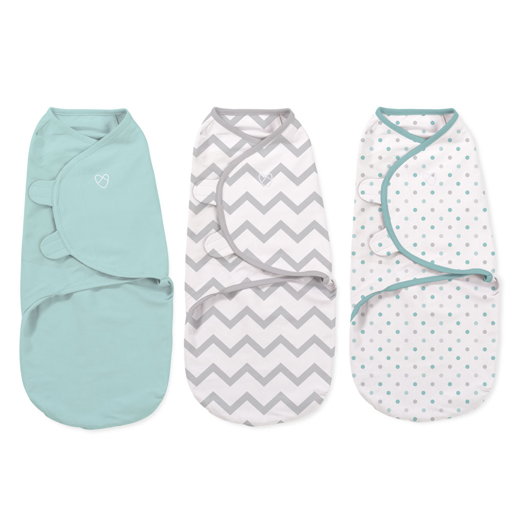 Summer Infant SwaddleMe Original Swaddle Small 3 Pack Zig Zag Party