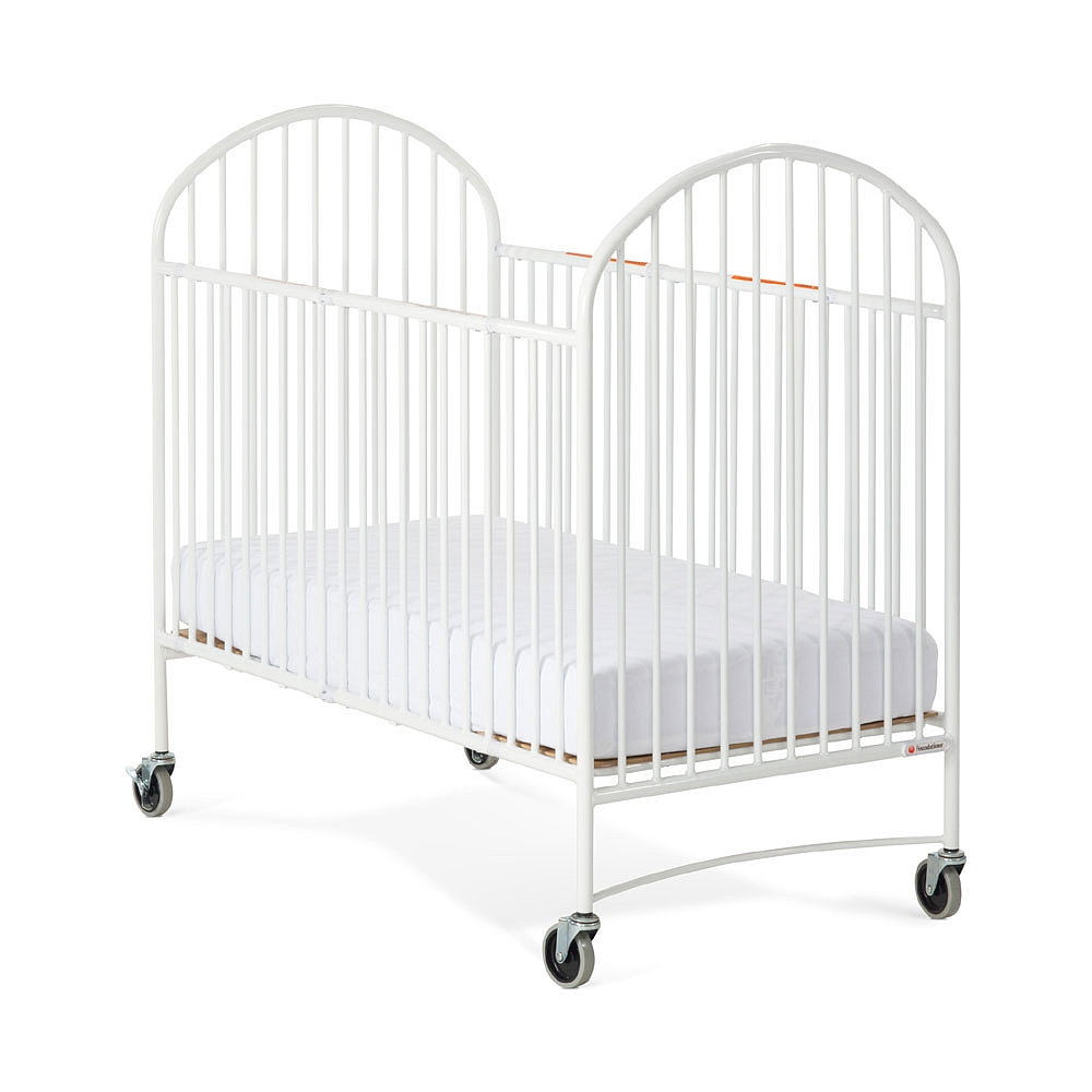 Foundations Pinnacle FullSize Folding Steel Crib, White Babies R Us