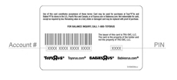 toys r us gift card balance check online